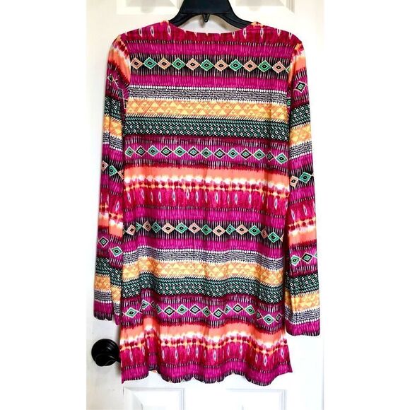 KENNETH COLE REACTION - L Sz L EUC Swimsuit Coverup/Tunic Top/V-Neck/Long Sleeve - Picture 6 of 16